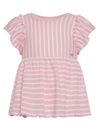 Flared Cotton Top with Striped Pattern