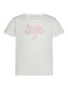 T-shirt in cotone a maniche corte con strass