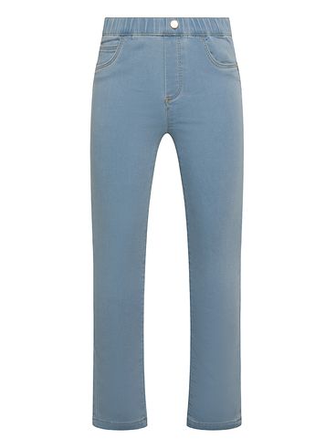 Jeans in cotone con elastico in vita