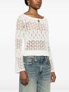 Open Knit Crop Sweater