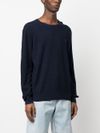 polo ralph lauren - Cotton and linen blend sweater with embroidered logo - 1