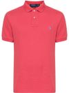 Polo in cotone a maniche corte con ricamo logo