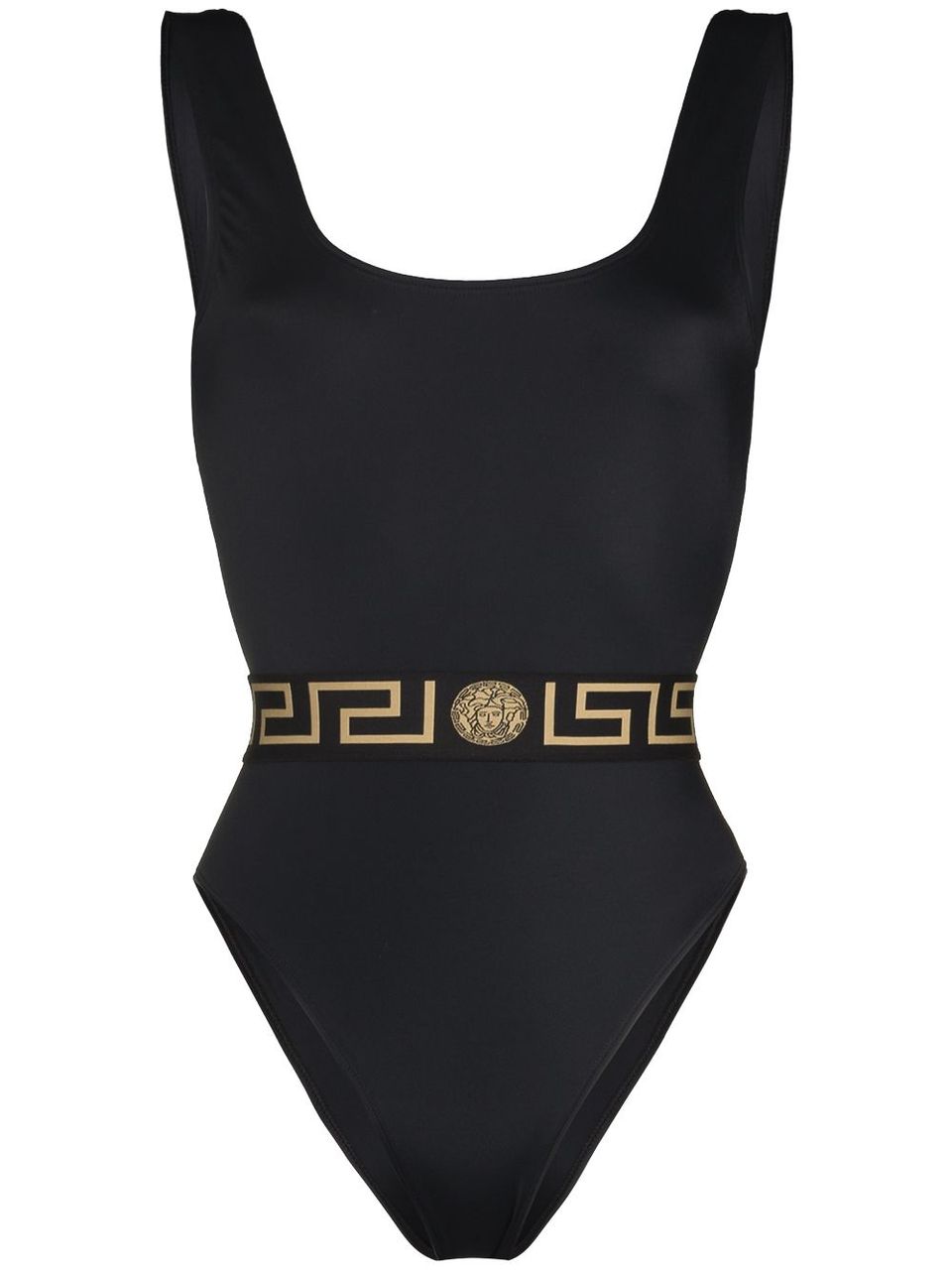 One-piece swimsuit Greca details