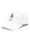 Cotton baseball cap with bear print