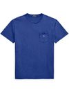 T-shirt in cotone con tasca e ricamo logo