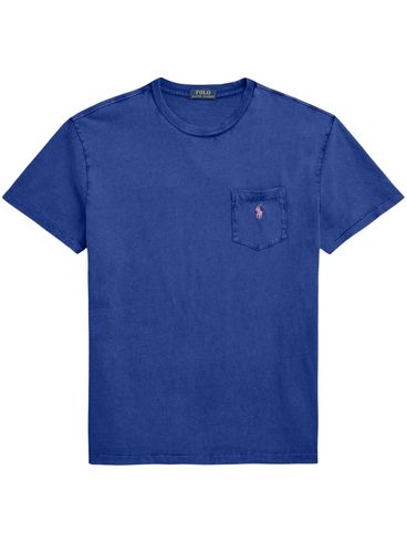 Cotton T-shirt with pocket and embroidered logo