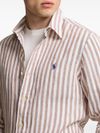 Striped Linen Shirt with Logo