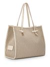 Marcella Striped Cotton Shopping Bag