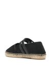 Cotton Espadrilles with Embossed Logo and Double Front Strap