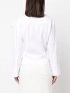 La Chemise Ruban white cotton shirt with front knot closure
