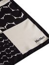 Silk square scarf with checkered motif and logo