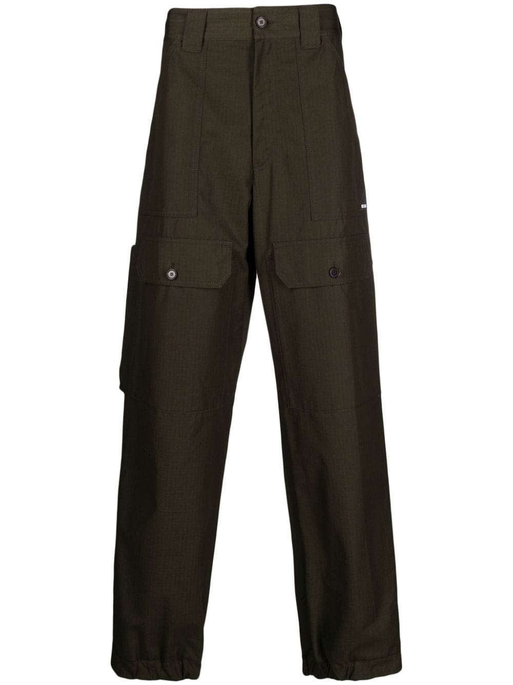 Tapered cotton trousers with pockets