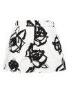 Cotton shorts with floral print