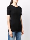 short sleeve round neck viscose T-shirt