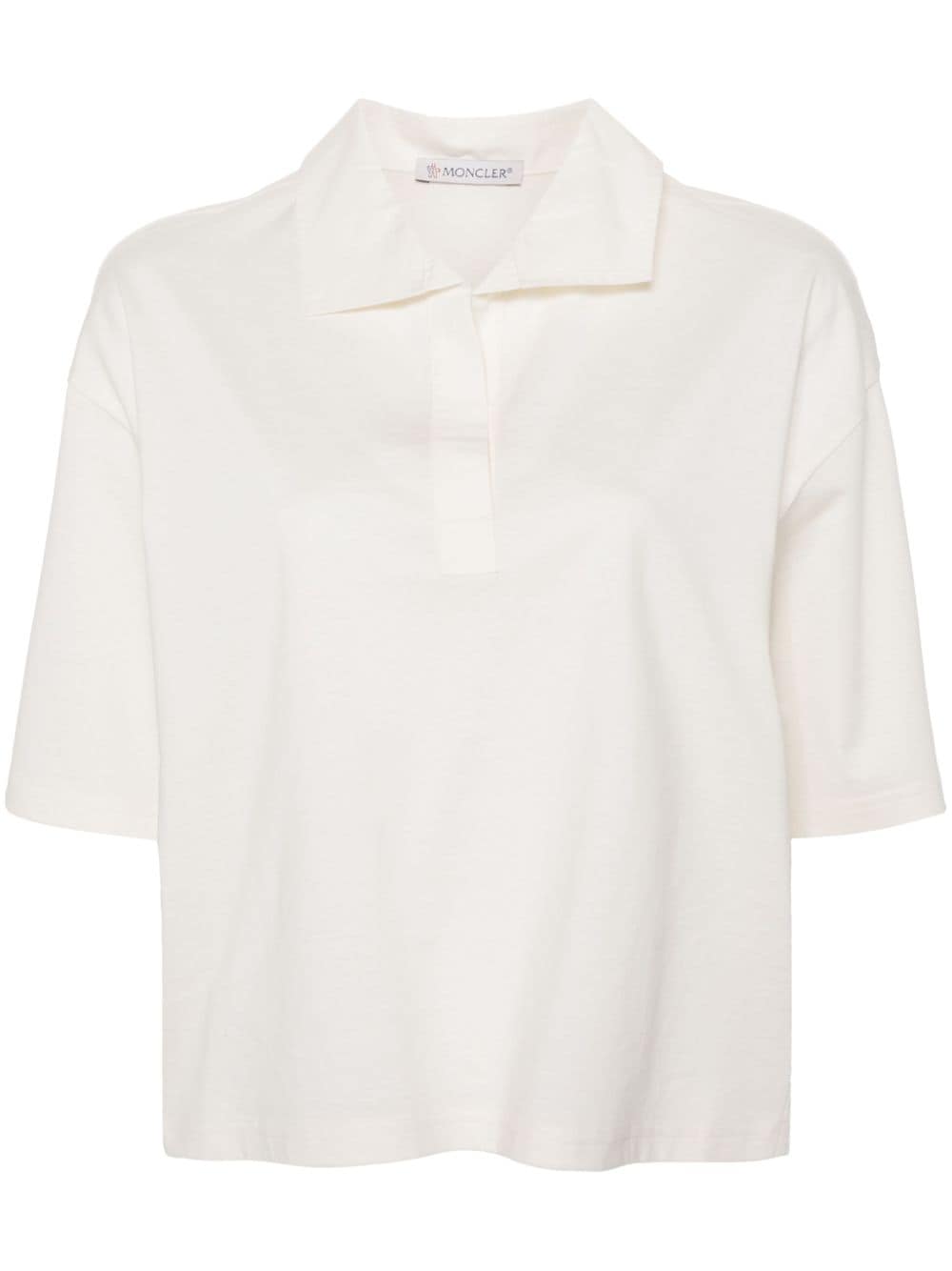 Short-sleeved cotton polo shirt with logo