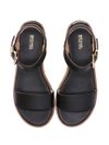 Richie Leather Sandals with Side Logo Buckle