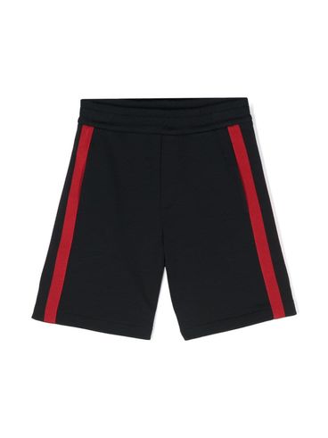Cotton shorts with side stripes