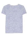Short-sleeve striped viscose and linen T-shirt