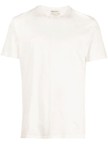 T-shirt in cotone girocollo a maniche corte