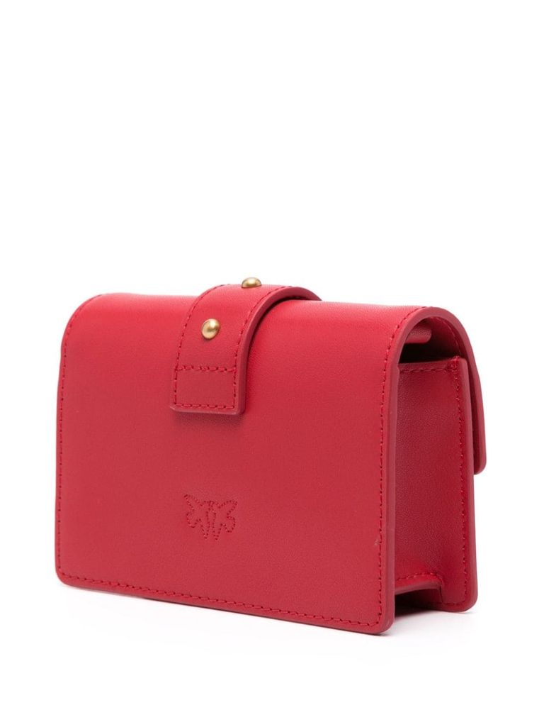 Micro 'Love one' leather bag with buckle