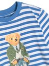Cotton T-shirt with striped print bear