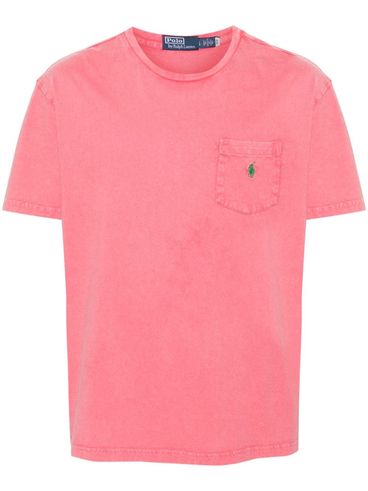 Cotton T-shirt with pocket and embroidered logo