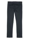 Straight cotton stretch trousers with pressed crease
