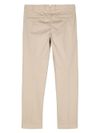 Straight cotton stretch trousers with pressed crease