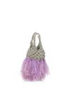 hibourama - Vannifique handbag in woven raffia with feathers - 1