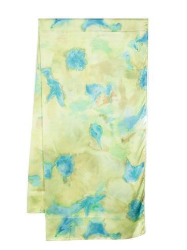 Lightweight scarf with watercolour floral print
