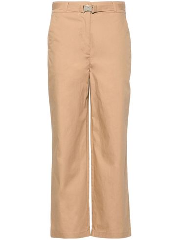 Straight Cotton Pants with Belt
