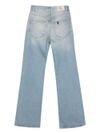 Flared Cotton Jeans with Decoration