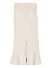 Jenace Ribbed Organic Cotton Midi Skirt