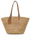 Woven Straw Shopping Bag with Logo Tag