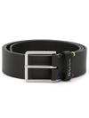 Leather Belt with Contrast Printed Logo