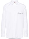 Cotton Shirt with Embroidered Logo
