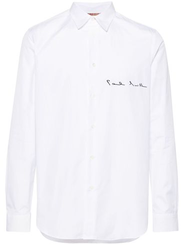 Cotton Shirt with Embroidered Logo