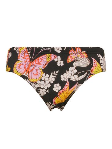 Swim briefs with flower and butterfly print