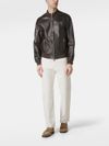 Derek Seamless leather jacket with zip pockets