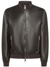 Derek Seamless leather jacket with zip pockets