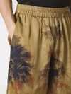 Viscose Bermuda shorts with palm print