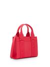 Synthetic leather handbag with shoulder strap