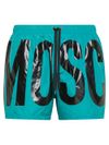 Swimsuit with printed logo and elastic waistband