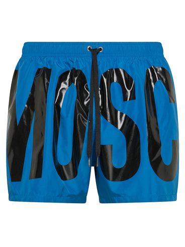 Swimwear with printed logo and elasticated waist