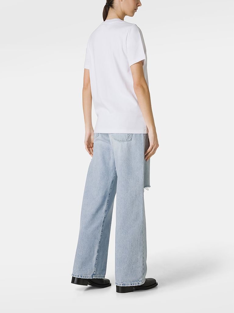 VIP【関税送料無料】希少 FIORUCCI WHITE COTTON T-SHIRT Cotton T-shirt with Angels Print
