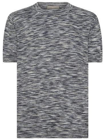 T-shirt in misto cotone bicolore