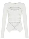 Cardigan X Ray in viscosa stretch con cut out