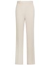 Wide-leg stretch cotton trousers