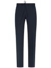 Stretch cotton trousers with drawstring waist