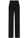 wide-leg stretch cotton trousers